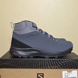 Salomon Yalta TS CSWP Waterproof Boots Quiet Shade Grey Black Men's Size 10.5
